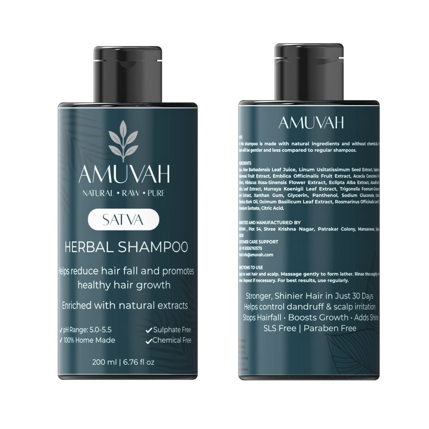 Amuvah Herbal Shampoo for Hairfall Control & Stronger Hair, 200ml